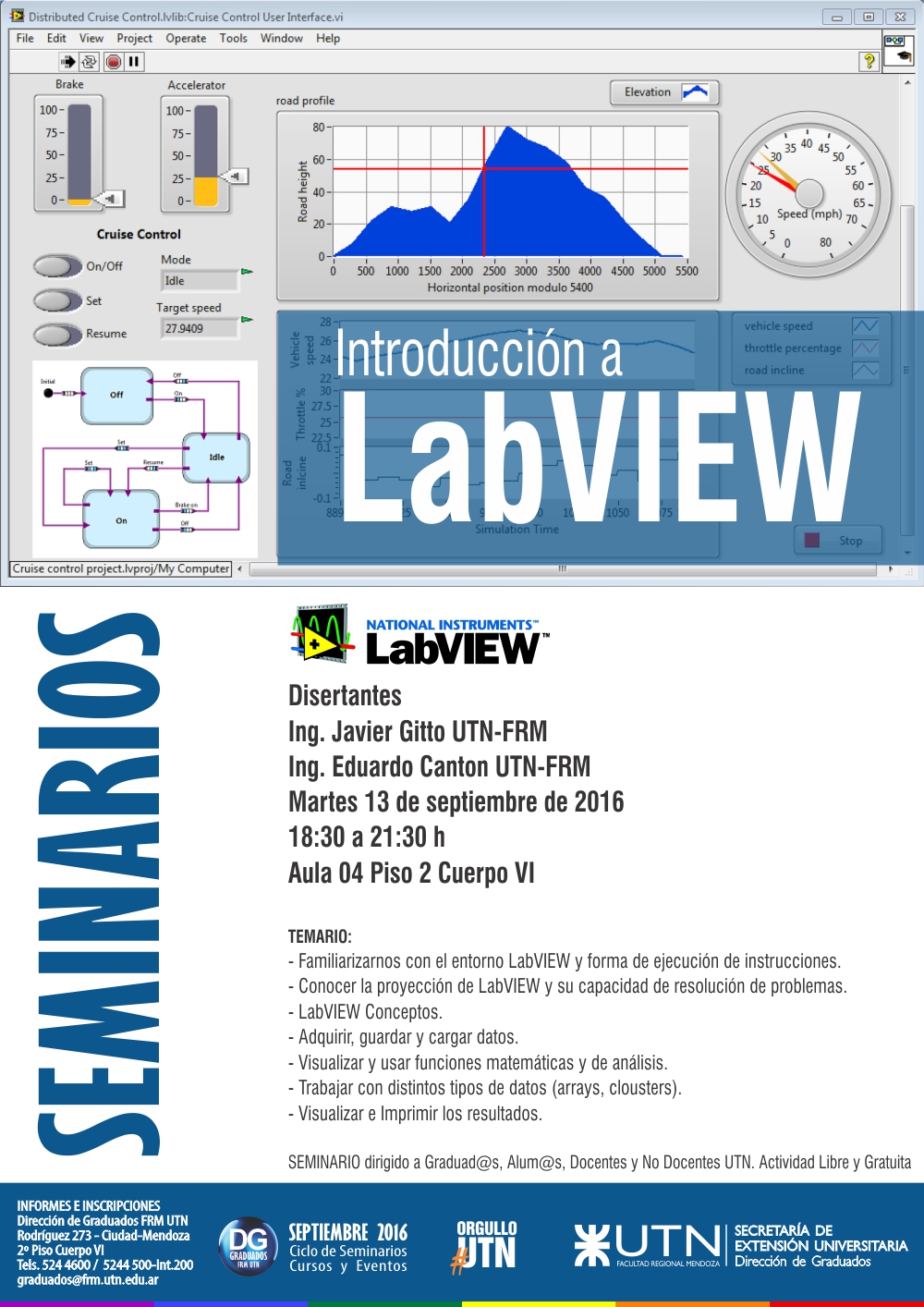 seminario LabVIEW flyer redes setr2016
