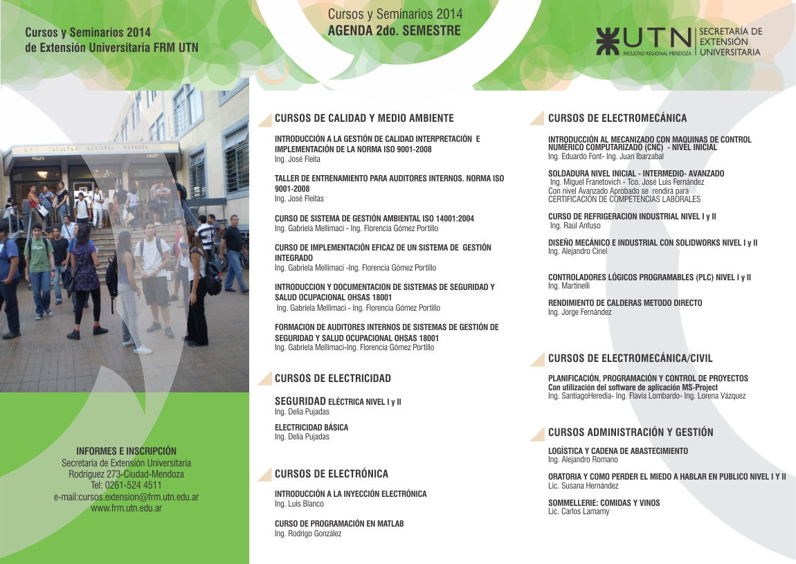 cursos 2do semestre AGOSTO 2014